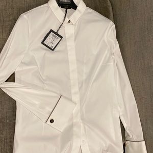 White button down with embellishment